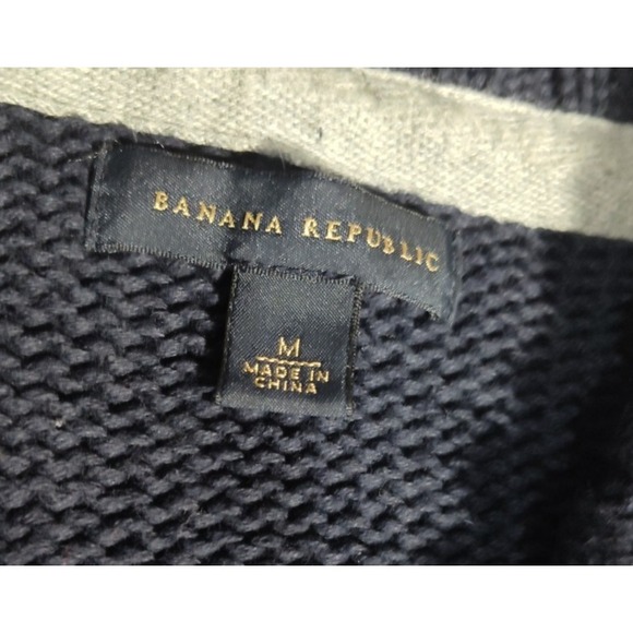 Vintage Banana Republic Medium Blue & White Sweater - Picture 4 of 7